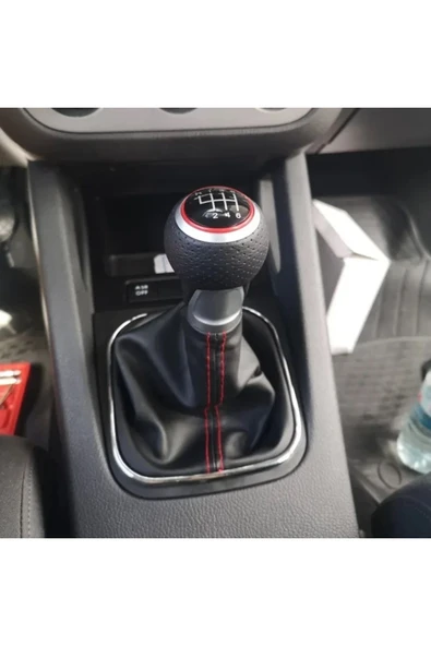 YıldızTuning Jetta Mk6 Kırmızı Dikişli 6 İleri Manuel Spor Vites Topuzu ürün görseli 1