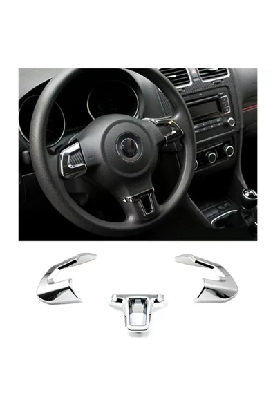 YıldızTuning Jetta Mk5 Trendline Direksiyon Krom Parça Logo ürün görseli 1
