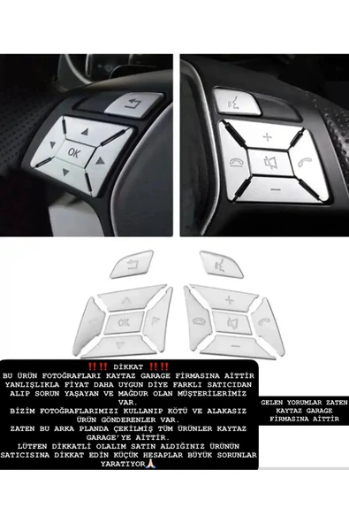 Store MERCEDES DİREKSİYON TUŞ KAPLAMA KROM W204 W212 W207 W117 W176 ürün görseli 1