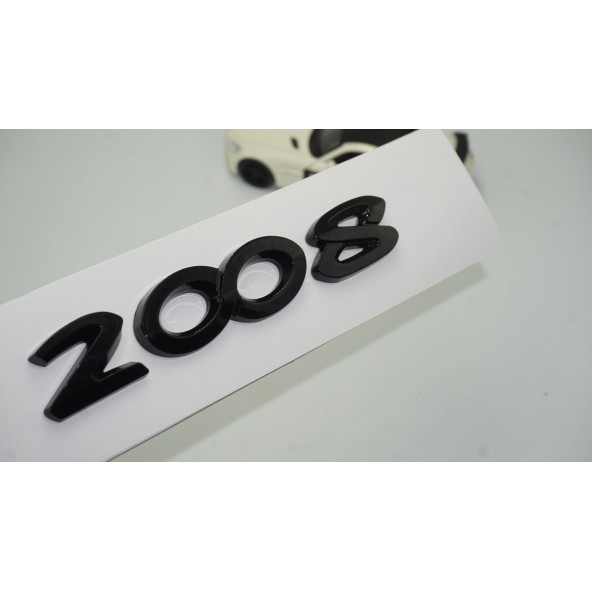 DK Peugeot 2008 Ön Kaput Ve Bagaj 3M 3D ABS Parlak Siyah Yazı Logo ürün görseli 1