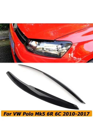 YıldızTuning Vw Polo Mk5 6R 6C Piano Black Far Üstü Kaşı 2009-2017 ürün görseli 1