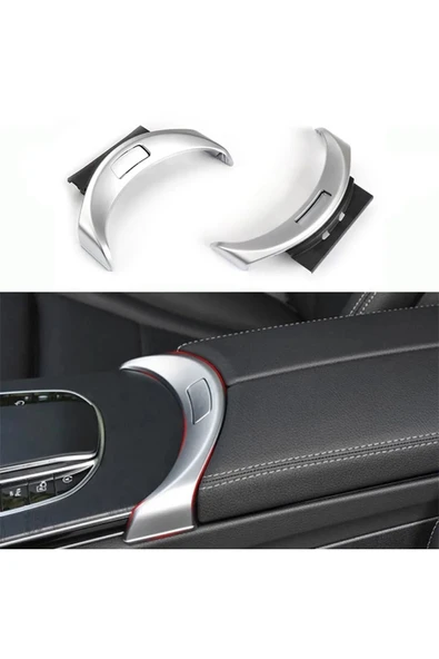 YıldızTuning Mercedes W253 GLC Kol Dayama Butonu Kolçak Nikelajı Yenileme Trim 2015-2020 ürün görseli 1