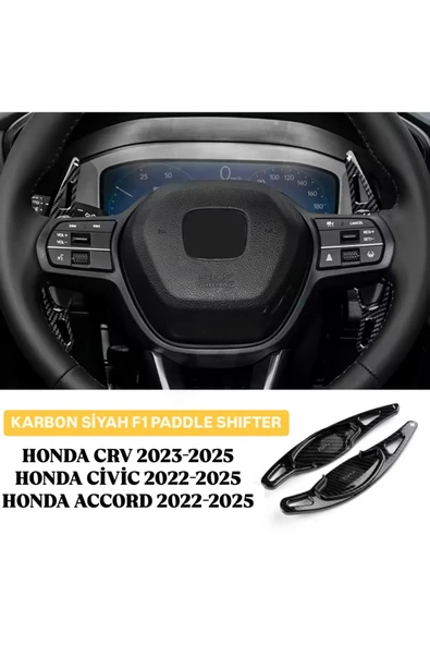 YıldızTuning Honda CRV Siyah Karbon F1 Kulakçık Vites 2023-2025 ürün görseli 1