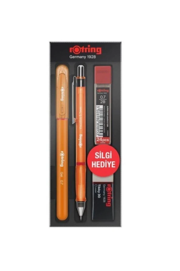 Rotring Visuclick + Jel Okul Seti 0.7 mm Turuncu ürün görseli 1