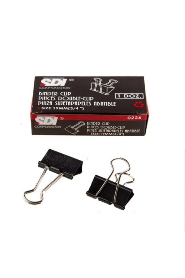 Sdi Double Metal Klips 51 Mm 12 Li (1 Paket 12 Adet) ürün görseli 1