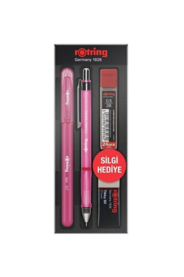 Rotring Visuclick Jel Okul Seti 0.5 Mm Uçlu Kalem Seti Pembe ürün görseli 1