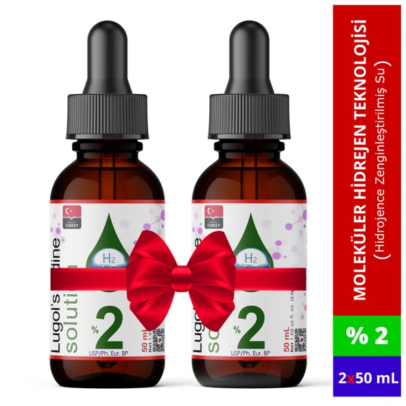 Dolar Kimya Lugol İyot Çözeltisi %2 - 2x50 mL (Cam Damlalıklı Şişe) ürün görseli 1