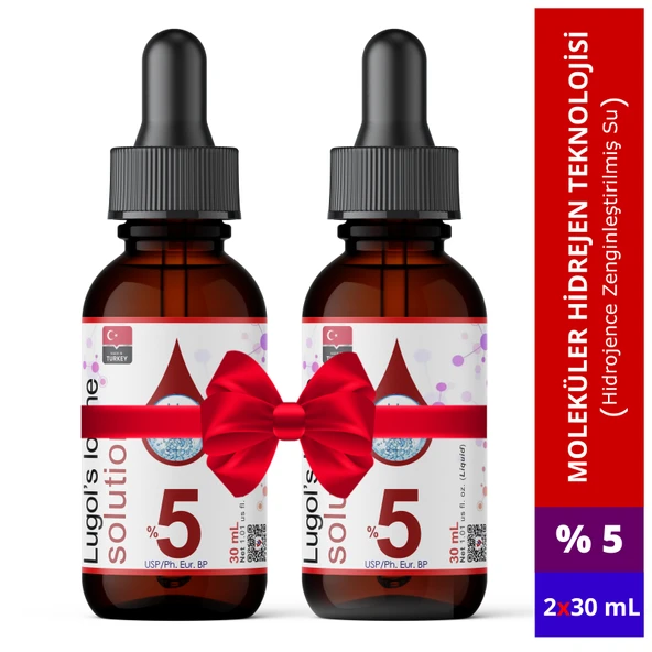Dolar Kimya Lugol İyot Çözeltisi %5 - 2x30 mL (Cam Damlalıklı Şişe) ürün görseli 1