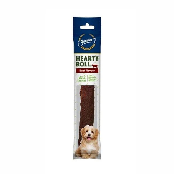 Gnawlers Hearty Roll Doğal Kolajen Biftekli Köpek Ödül Kemiği 22,5 cm 80 gr ürün görseli 1