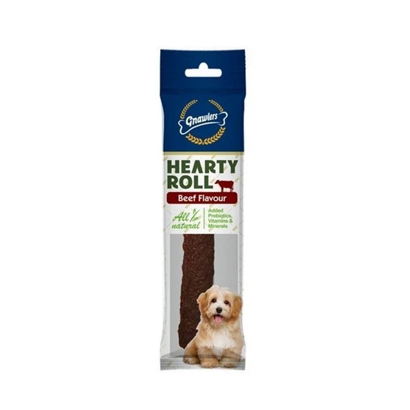 Gnawlers Hearty Roll Doğal Kolajen Biftekli Köpek Ödül Kemiği 11,5 cm 40 gr ürün görseli 1