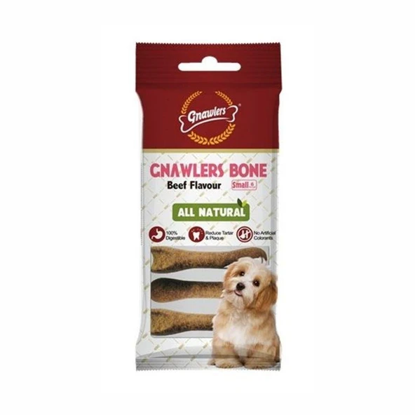Gnawlers Biftekli Köpek Ödül Kemiği S 7,5 cm 6'lı 108 gr ürün görseli 1