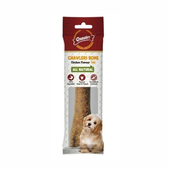 Gnawlers Tavuklu Köpek Ödül Kemiği L 20 cm 265 gr ürün görseli 1