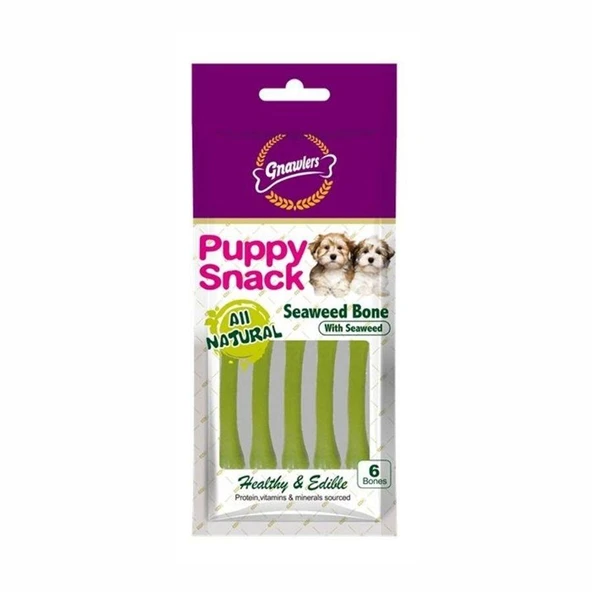 Gnawlers Seaweed Bone Deniz Yosunlu Yavru Köpek Ödül Kemiği 6'lı 40 gr ürün görseli 1