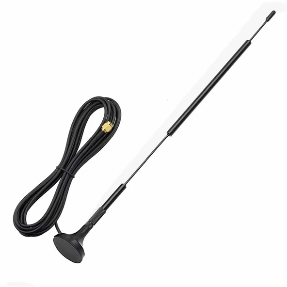 Alkatronik 868Mhz Dış Mekan Anten Sma Erkek 1 Metre Kablo 26cm 6dbi 50ohm Mıknatıslı Lora Gsm Wifi SMA RF Sinya ürün görseli 1