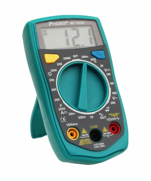 Unitrend Proskit MT-1233D Multimetre Mini Cep El Tipi Voltmetre Ampermetre AC DC Voltaj Akım Direnç Diyot ürün görseli 1