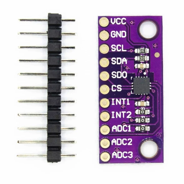 Alkatronik Lis3dsh İvme Ölçer Sensör Modülü 3 Eksen 16 Bit Adc I2c Spi Gömülü Fsm Yön Pozisyon Dönme Eğim Harek ürün görseli 1