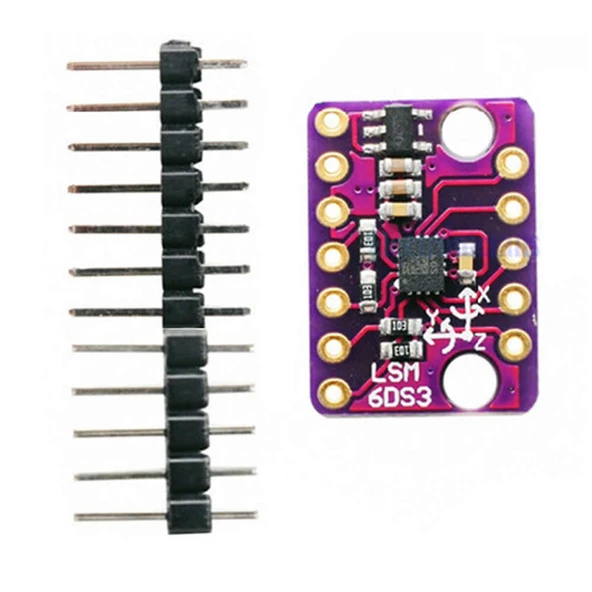 Alkatronik Lsm6ds3 İvme Ölçer Jiroskop Sensör Modülü 6 Eksen 16 Bit Adc I2c Spi Yön Pozisyon Dönme Eğim Hareket ürün görseli 1