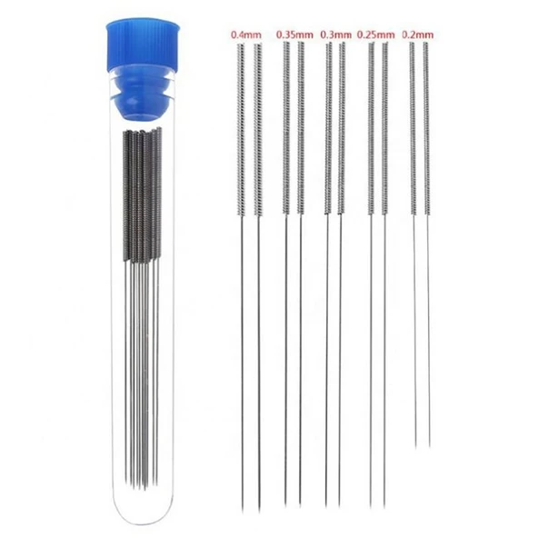 Alkatronik Nozül Temizleme İğnesi 10 Adet 0.2mm 0.25mm 0.3mm 0.35mm 0.4mm 3D Yazıcı Nozzle Printer Crelity Ende ürün görseli 1
