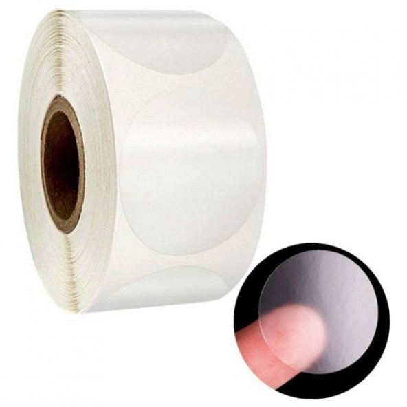 Zuidid Oval Kapak Ağız Kapatma Etiketi 50 x 50 mm 900lü ürün görseli 1