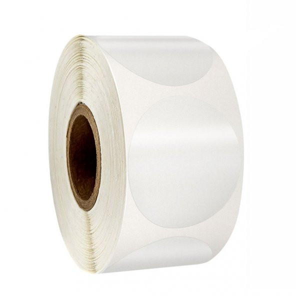 1500 Adet - 30mm x 30mm PP Şeffaf Oval Etiket ürün görseli 1