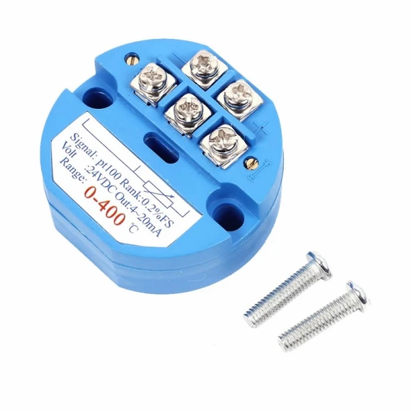 Alkatronik PT100 Sıcaklık Sensör Sinyali İçin 4-20mA Çevirici Transmitter Modül 0C / 400C DC 24V Rtd Termometre ürün görseli 1