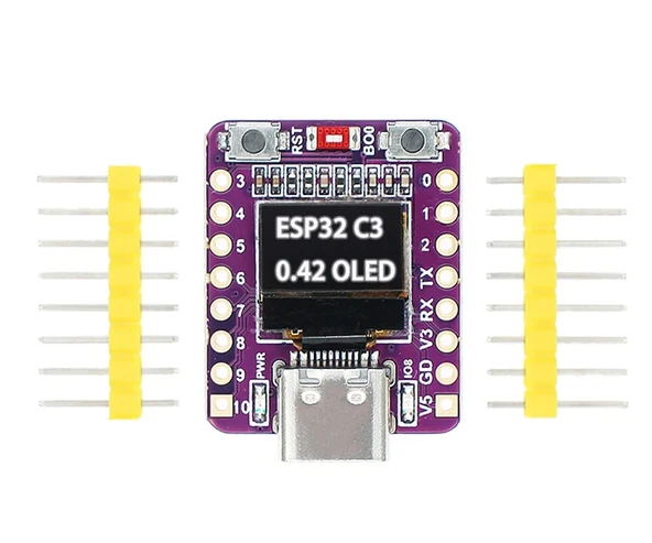 Alkatronik ESP32 C3 0.42inch Oled Lcd Super Mini Geliştirme Kartı Wifi Bluetooth Type-C Usb ürün görseli 1