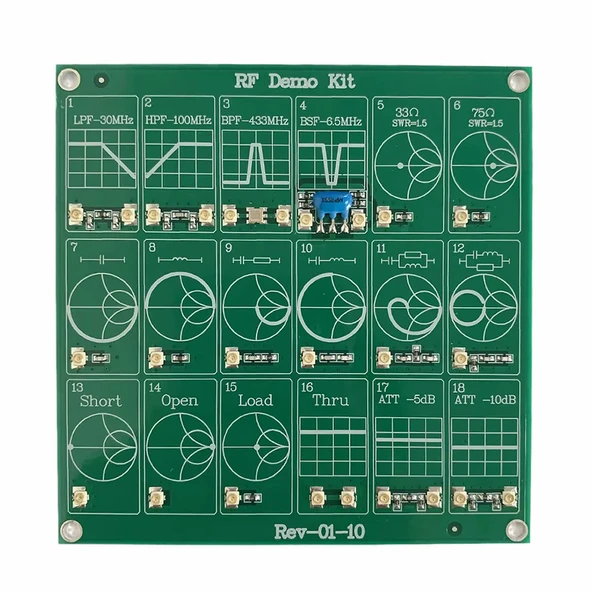 Alkatronik RF Demo Kit Smith Chart Pcb RF Devre Filtre Test Eğitim Analiz Kartı Swr Empedans Uyumu Attenuator ürün görseli 1