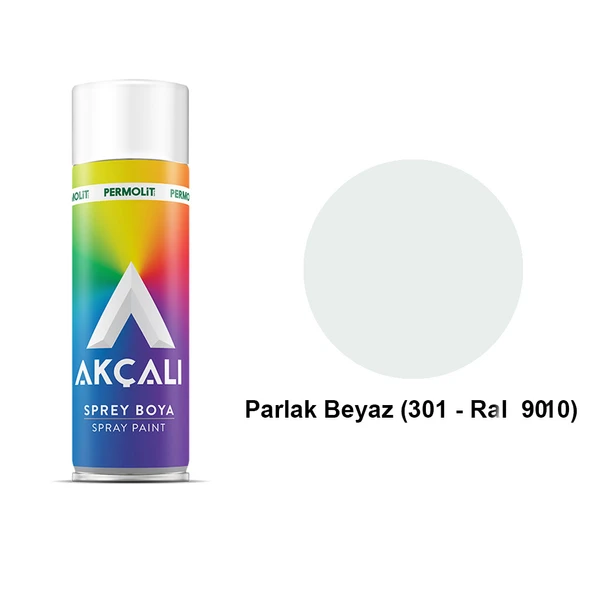 AKÇALI SPREY BOYA DÜZ 301 BEYAZ ürün görseli 1