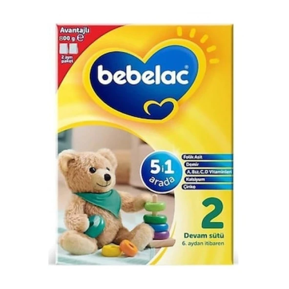 Bebelac 2 Bebek Sütü 800 gr ürün görseli 1