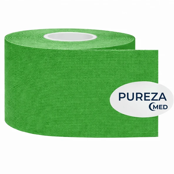 Pureza Kinesiyolojik Bandı Yeşil/sporcu Bantı, Ağrı Için Kas Bandı  Su ve Ter Geçirmez   Spor Yapışkan Bant 5CMX5CM ürün görseli 1