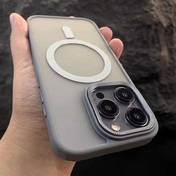 FitCase iPhone 14 Pro Max Kılıf Soft Mat Magsafe Kapak - Resim 7