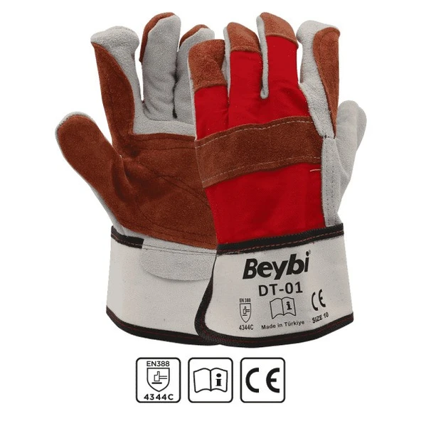 Beybi DT-01 Deri Takviyeli İş Eldiveni No:10 ürün görseli 1