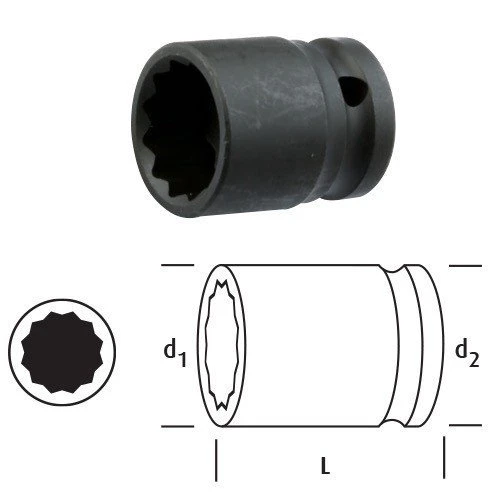 OSAKA LN38Y16 YILDIZ LOKMA 3/8" 16 mm ürün görseli 1