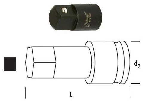 OSAKA LN14-38AD LOKMA ADAPTÖR 1/4" 1/4"-3/8" ürün görseli 1