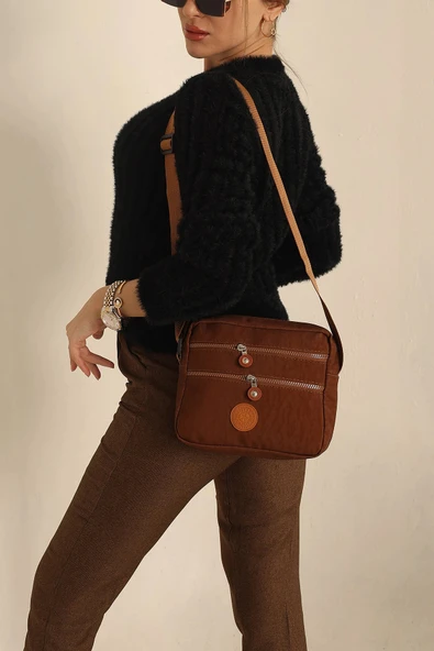 FHD BAGS Klinkır Kumaş Fermuarlı Omuz Çantası ürün görseli 1