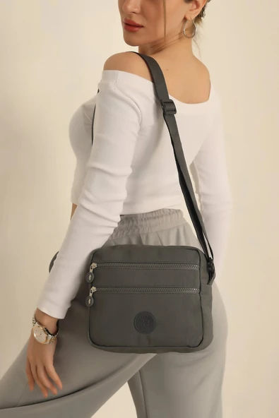 FHD BAGS Klinkır Kumaş Fermuarlı Omuz Çantası ürün görseli 1