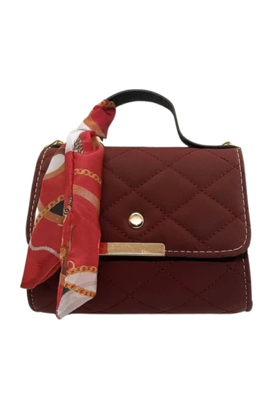 FHD BAGS Fularlı Zincirli Mini Omuz Çantası ürün görseli 1