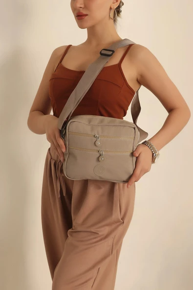 FHD BAGS Klinkır Kumaş Fermuarlı Omuz Çantası ürün görseli 1