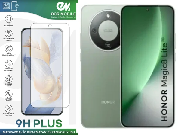Honor Magic 8 Lite ile Uyumlu Mat 9H Nano Ekran Koruyucu Parmak İzi Bırakmaz ürün görseli 1