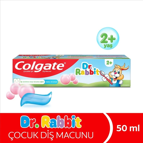 Colgate Dr. Rabbit Sakız Aromalı 2+ Yaş Diş Macunu 50 ml ürün görseli 1