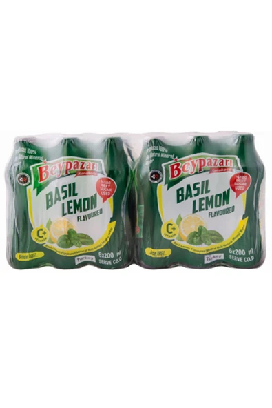 Beypazarı Doğal Maden Suyu Fesleğen Limon Aromalı 200 Ml 24 Lü ürün görseli 1
