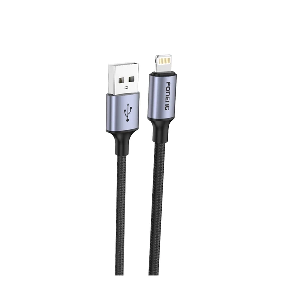 Foneng X95 USB-A to Lightning 3A Örgü 1.2m Hızlı Data ve Şarj Kablosu ürün görseli 1