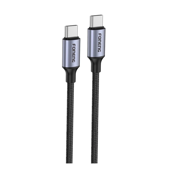 Foneng X95 60W Type-C to Type-C Örgü 1.2m Hızlı Data ve Şarj Kablosu ürün görseli 1