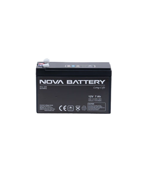 NOVA 12V 7AH AGM KURU TİP AKÜ (YENİ ÜRETİM) ürün görseli 1