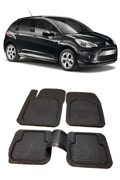 MSK Citroen C3 2009-2013 4d Havuzlu Paspas Takımı 5 Parça ürün görseli 1