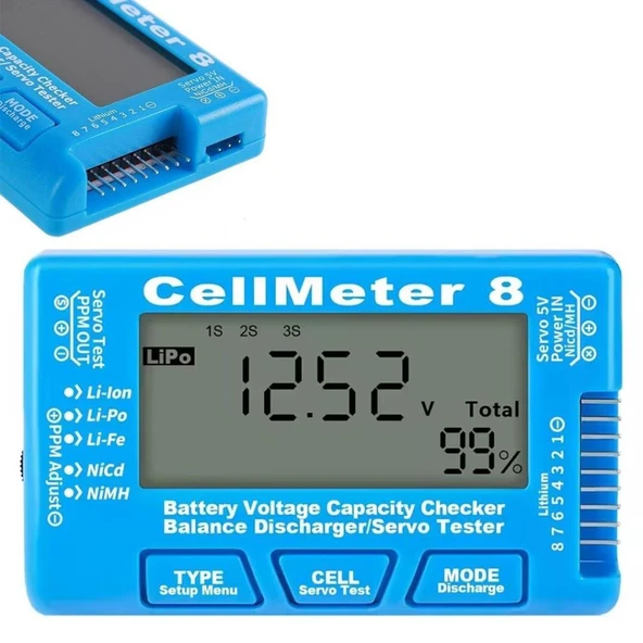 powermaster pm-26959 pil tester lcd cellmeter8 pil ölçüm cihazı ürün görseli 1