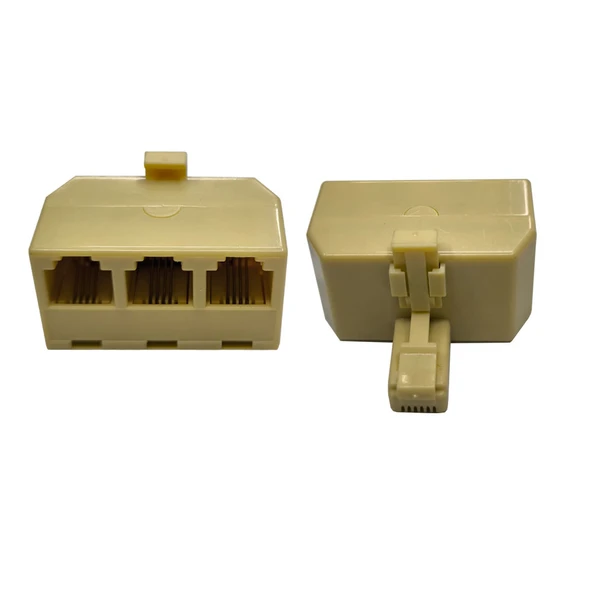 RJ11 3'lü telefon çoklayıcı splitter 6P4C Telefon Jakı çoklayıcı ürün görseli 1