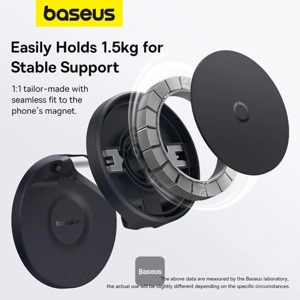 Baseus MagPro MagSafe Foldable Telefon Tutucu-Siyah - Resim 2