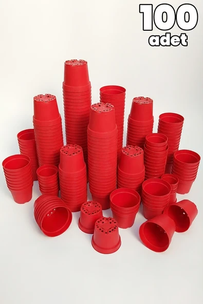 Üretim saksısı 12 cm çap 100 adet bol delikli ürün görseli 1