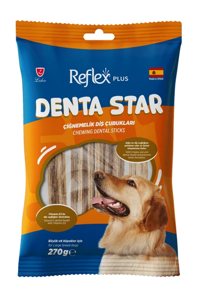 Dentastar / Çiğnemelik Diş Çubukları Büyük Irk Yetişkin Köpek Ödül Maması 270gr ürün görseli 1